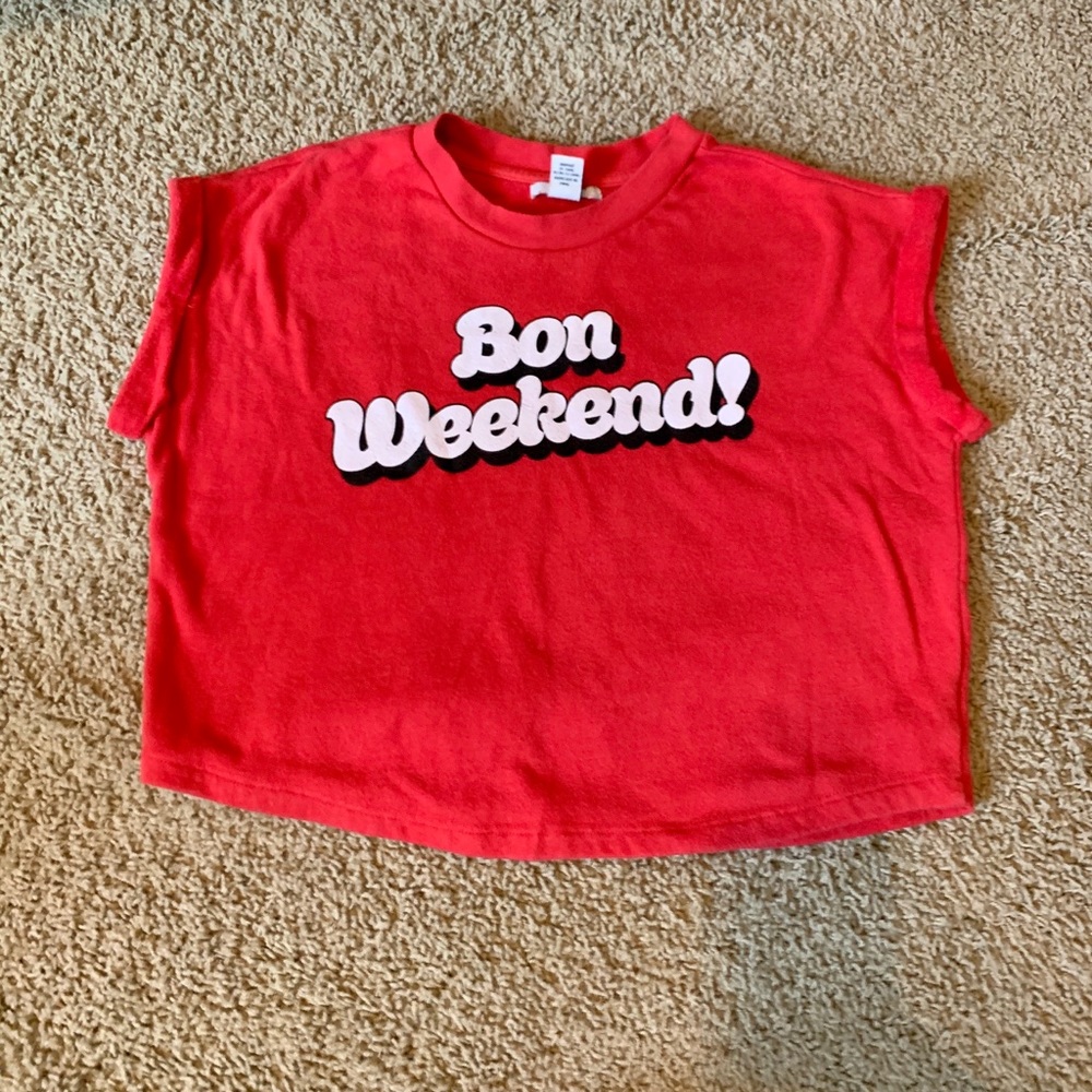 Girls Faux Cropped Tee